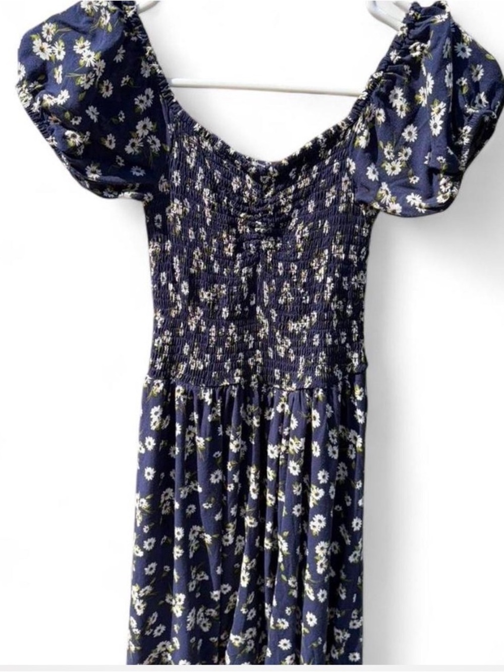 J for Justify Navy Floral Smocked Dress